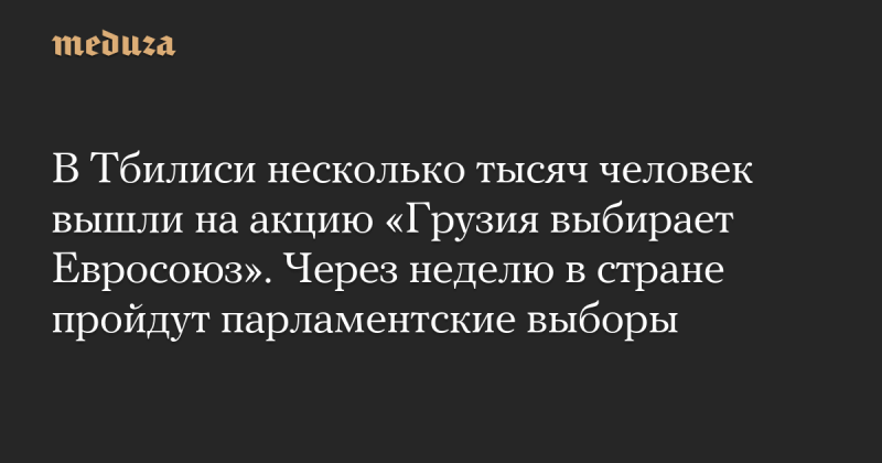 В Тбилиси тысячи людей собрались на акцию под названием 