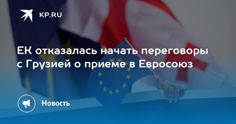 Европейская комиссия решила не инициировать обсуждения с Грузией относительно её вступления в Европейский Союз.