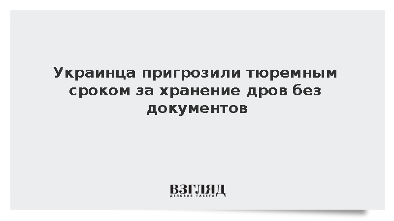 Украинцу вынесли предупреждение о возможном тюремном заключении за несанкционированное хранение дров без соответствующих документов.