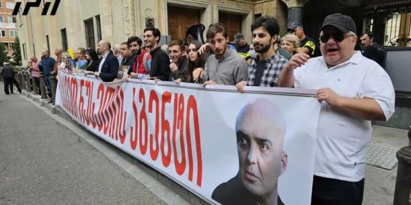 Возле парламента в Тбилиси проходит акция протеста