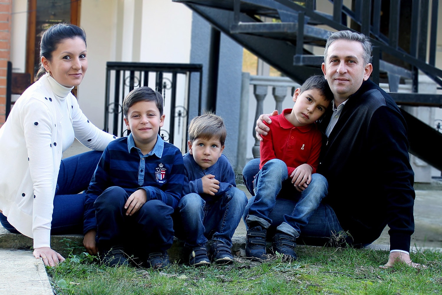 Заза Тавадзе, председатель Конституционного суда Грузии, с семьей