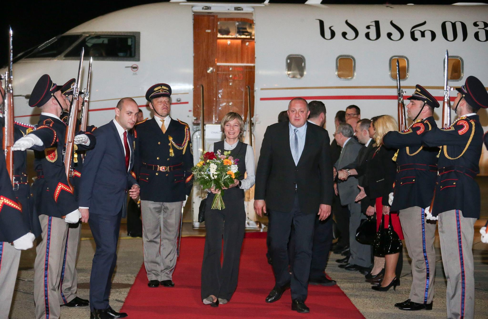 Президент Грузии с супругой прибыли в Словацкую Республику