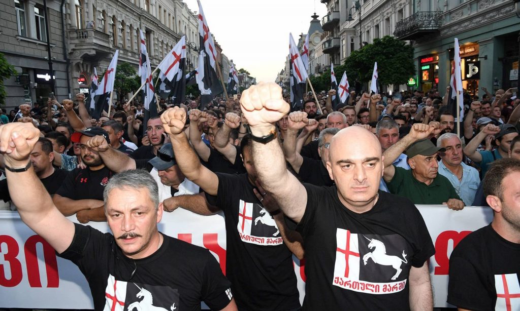 The Georgian march новости Грузинский марш, Грузия, народный патруль, Сандро Брегадзе, тбилиси