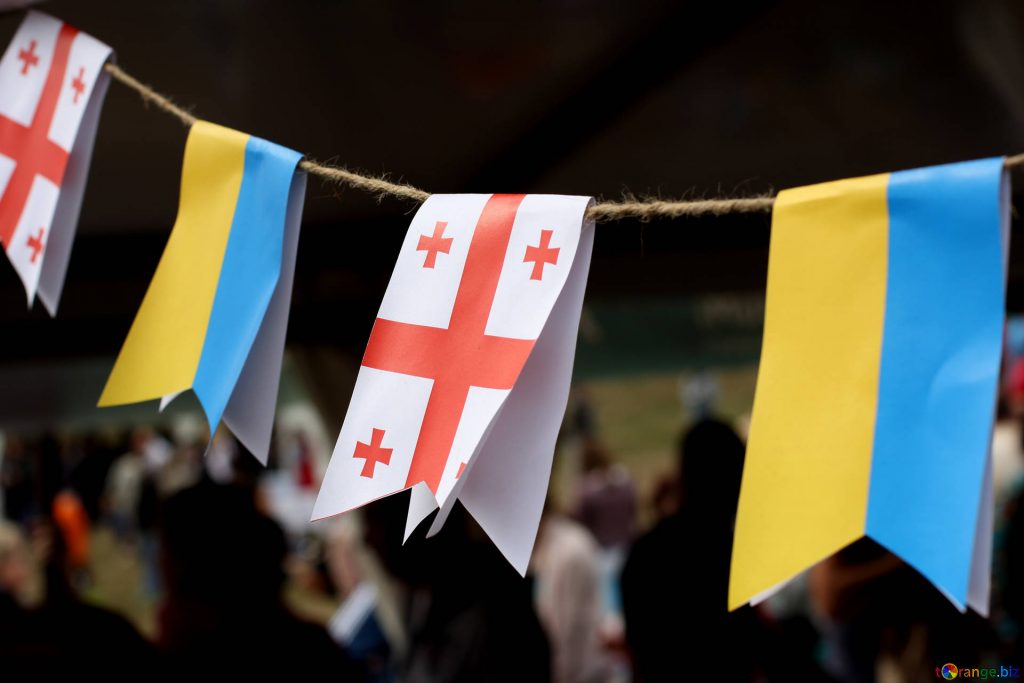 Georgia Ukraine Flags новости Андрей Касьянов, война в Украине, Грузия-Украина