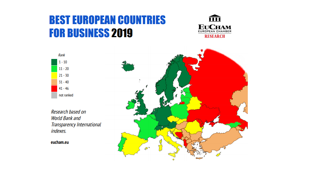EuCham новости Best European Countries for Business, EuCham, бизнес, Грузия, Лучшие европейские страны для бизнеса, экономика