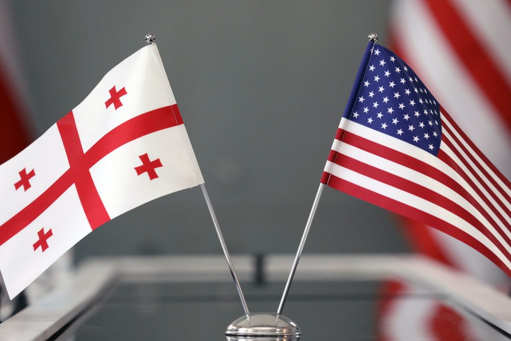 Georgia USA Flags 4 новости Грузия-США, посольство США в Грузии