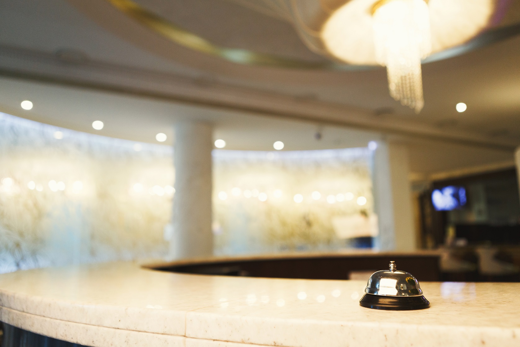 hotel accommodation call bell on reception desk PWZPH4W Бека Перадзе Бека Перадзе