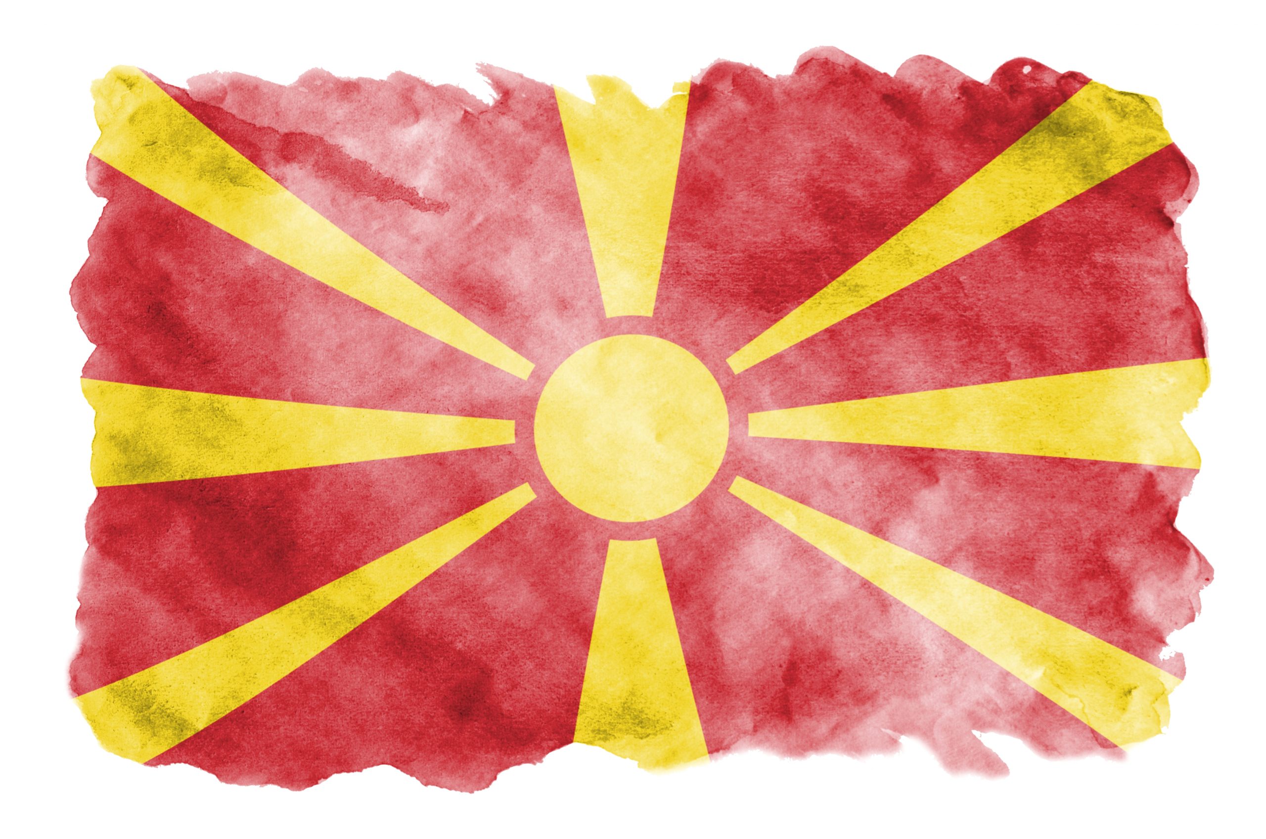 macedonia flag is depicted in liquid watercolor st GJJRU78 scaled Грузия-Северная Македония Грузия-Северная Македония