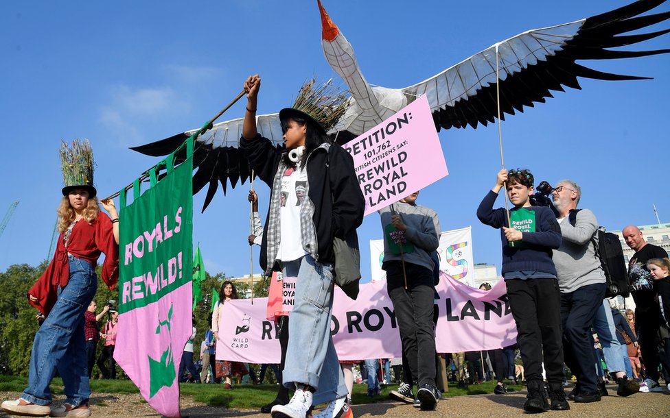 Протест экологов у Букингемского дворца