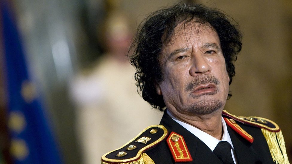 Каддафи в время визита в Рим летом 2009 года