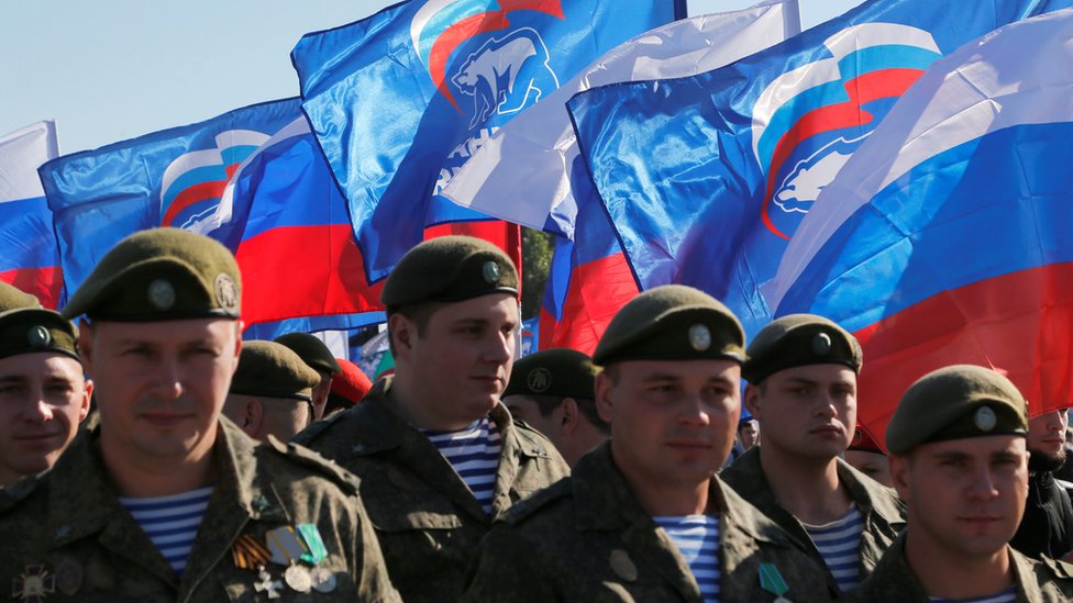 Парад войск самопровозглашенной ДНР в Саур-Могиле 8 сентября 2021 года