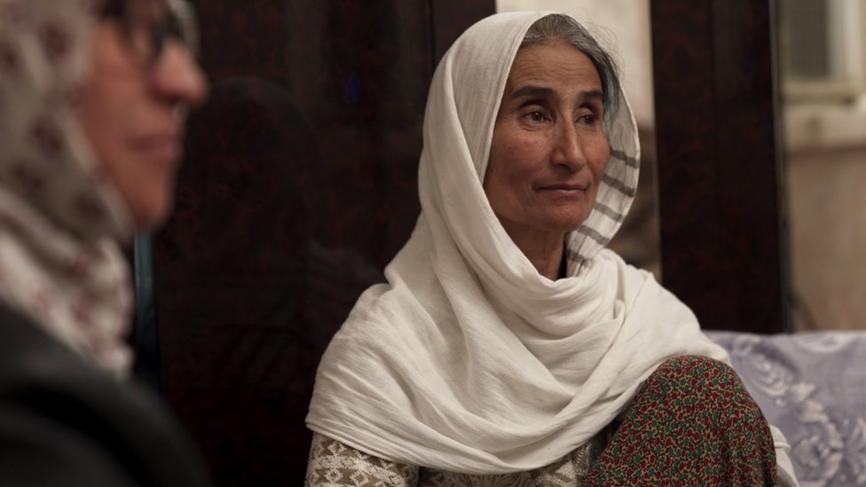 Одна из беженок в Таджикистане
