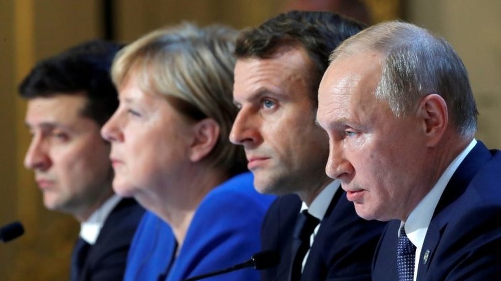 Путин, Меркель, Зеленский и Макрон