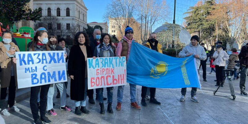 270189167 889225265043964 8078838029686318670 n #новости Акция солидарности, протесты в Казахстане, тбилиси