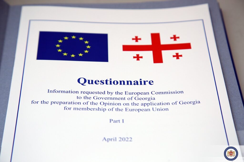 georgia eu questionnaire новости Грузия-ЕС, Илья Дарчиашвили