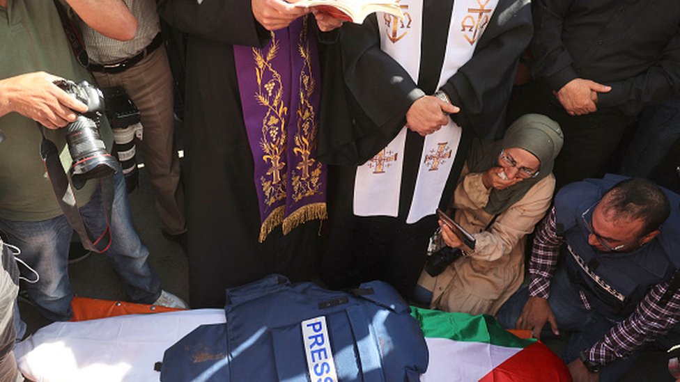 Похороны Ширин Абу Акиле