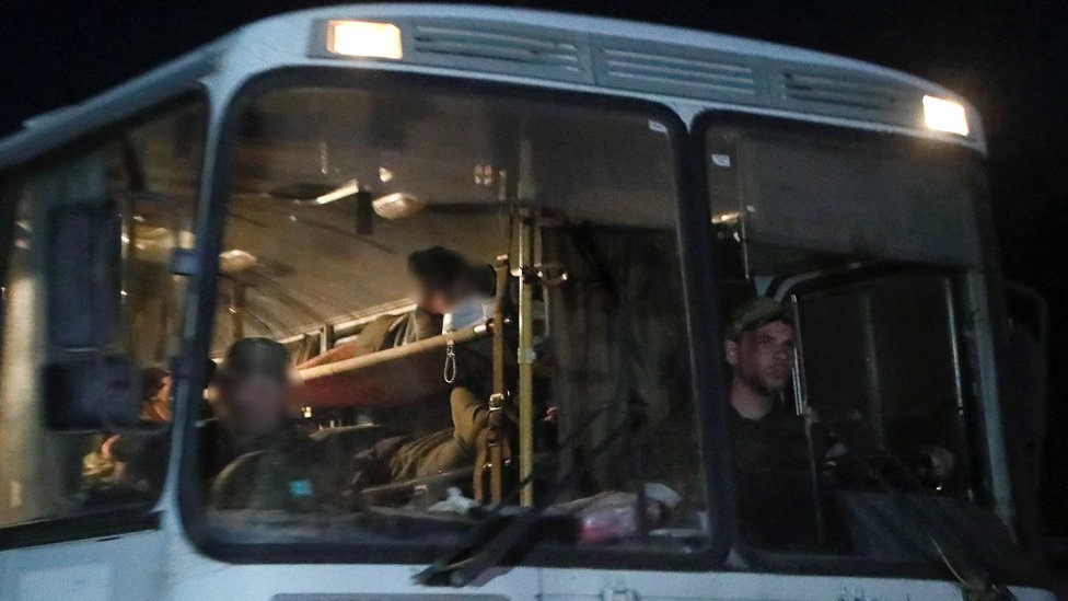 Автобус с защитниками "Азовстали" 16 мая