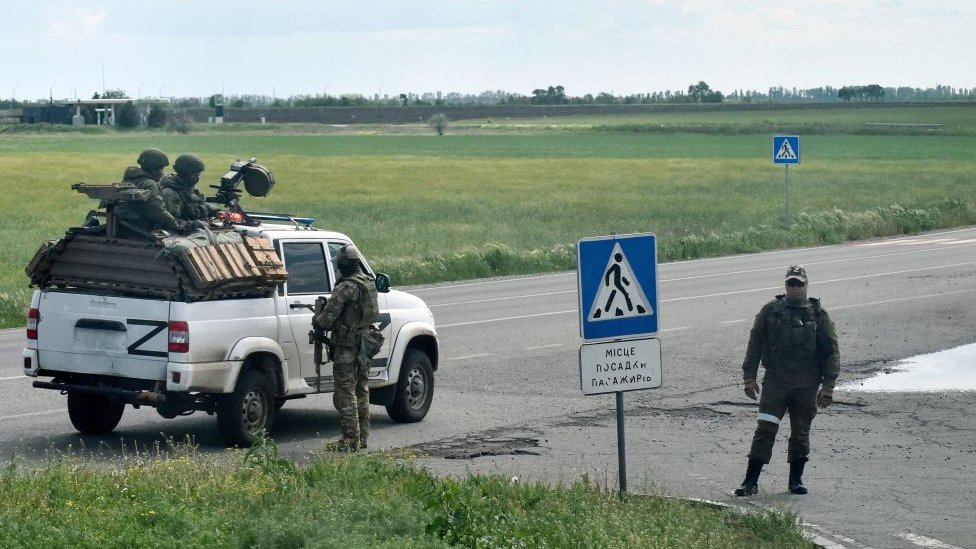 Российские военные в Херсонской области