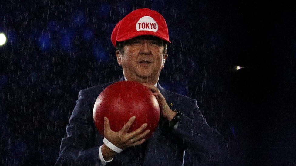 Shinzo Abe appeared at the Rio Olympics dressed as Super Mario