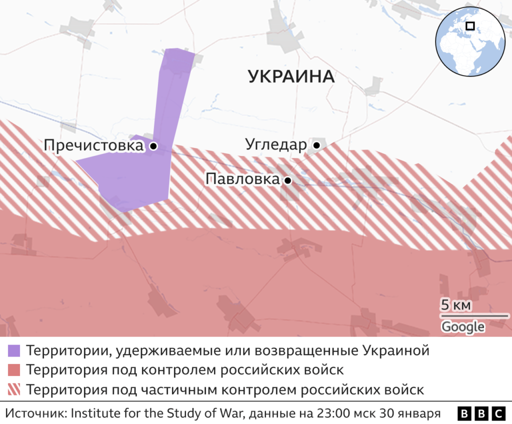 128474471 ukraine invasion east map vugledar 2 nc Новости BBC Бахмут, война в Украине, Донбасс, Россия, Угледар, украина