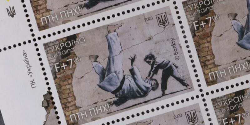 128754347 ukraine banksy stamp getty Новости BBC Бенкси, Владимир Путин, война в Украине