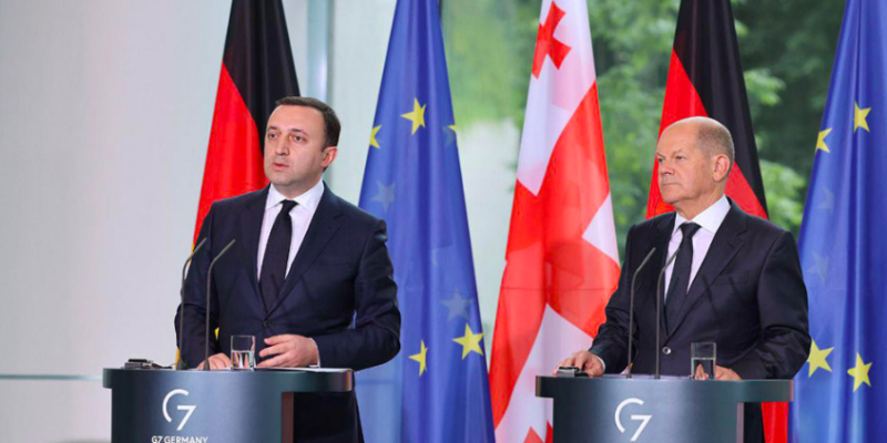 garibashvili sholc новости Грузия-Германия, Ираклий Гарибашвили, канцлер Германии, Олаф Шольц, премьер Грузии