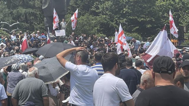 Противники прайд фестиваля в Тбилиси 