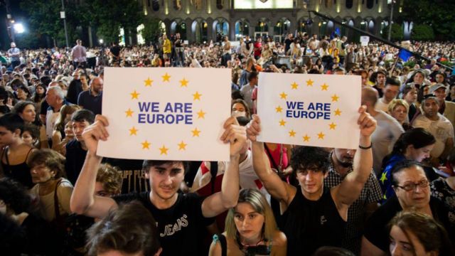 Демонстрация в поддержку европейского будущего Грузии. Июнь, 2022 год