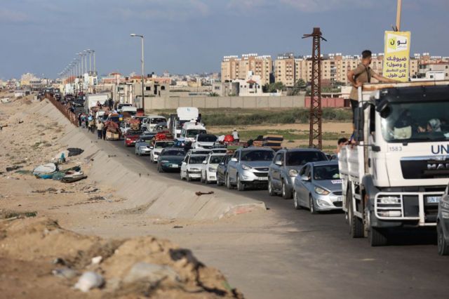 Пробка на дороге в Газе