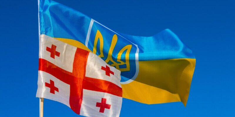 flagi gruzii ukraini новости беженцы, Грузия-Украина, ООН
