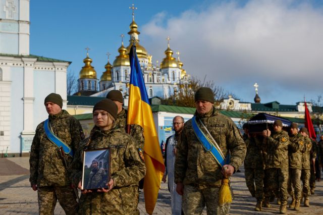 Похороны погибшего украинского военного