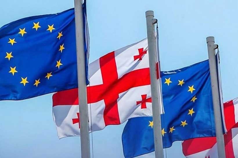 evrosoius gruzia flagi новости Грузия-Евросоюз, статус кандидата ЕС, Шарль Мишель