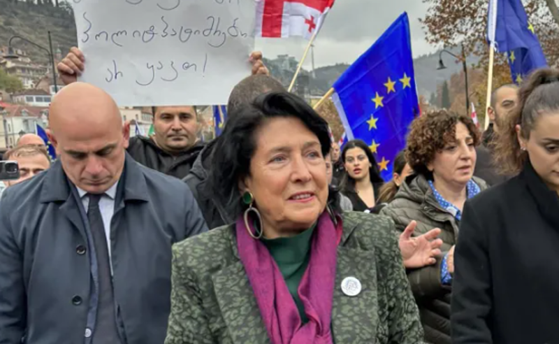 salomee zurabishvili новости "Наш голос - Европе", Грузия-Евросоюз, марш, Президент Грузии, Саломе Зурабишвили, статус кандидата ЕС