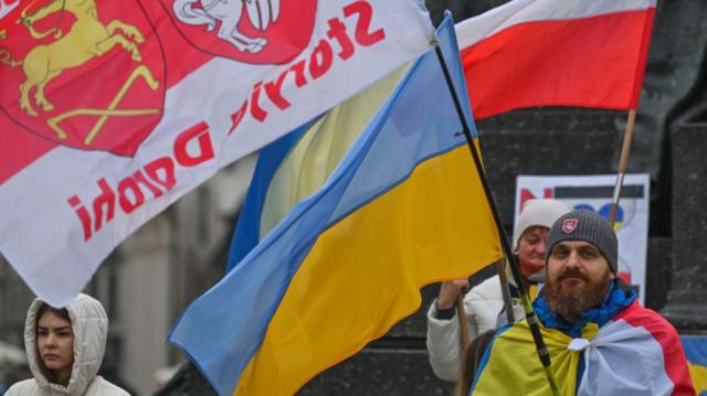 Акция в поддержку Украины 