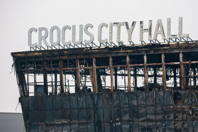 "Крокус Сити Холл" после нападения 