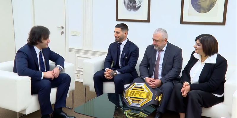 topuria kobaxidze новости UFC, Илья Топурия, Ираклий Кобахидзе, премьер Грузии