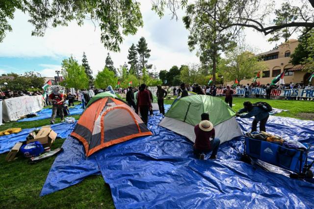 палаточный лагерь в Стэнфорде