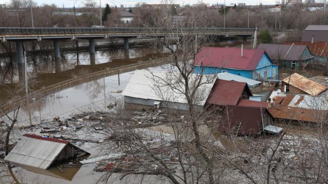 Последствия затопления в Оренбургской области