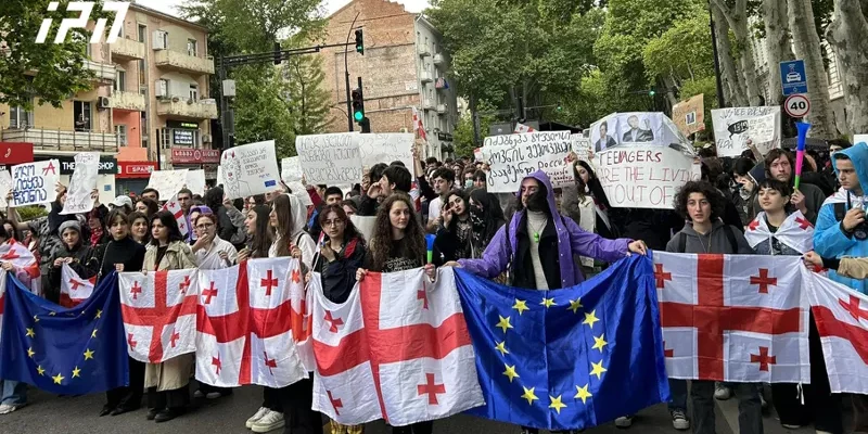 msvleloba 1 новости акция, закон об иноагентах в грузии, протестное шествие, студенческий протест в грузии