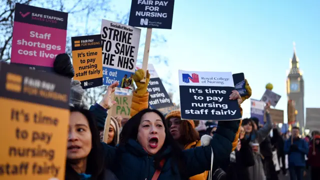 Забастовка медперсонала в Лондоне